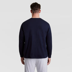 Champion Classic Long Sleeve T-Shirt, Embroidered C Logo - Big & Tall - Deep Navy