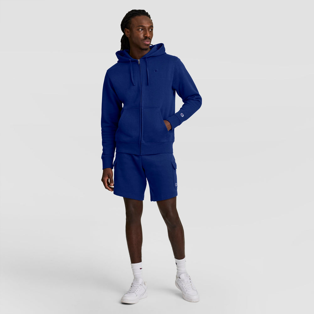 Champion Powerblend Full-Zip Hoodie - Blue Depth