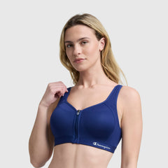 Champion Motion Control Zip Sports Bra - Blue Depths