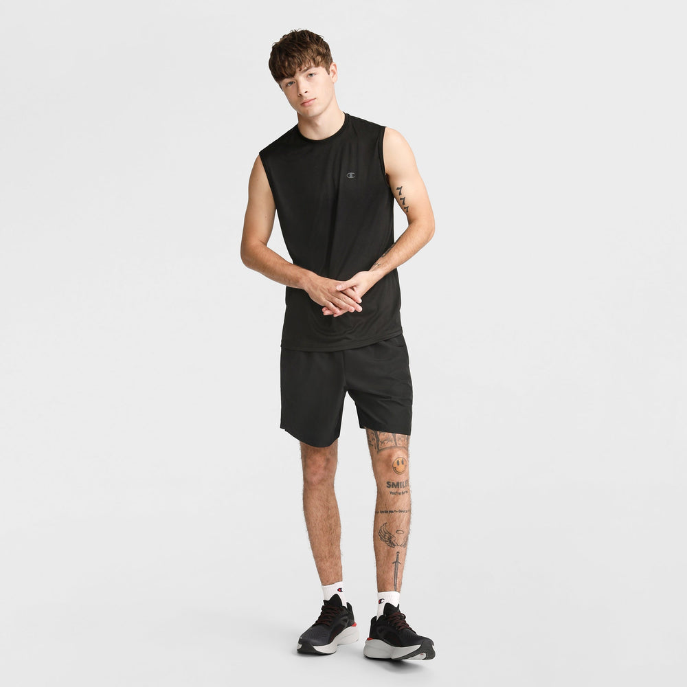 Champion Sport Muscle Tank, Reflective C Logo - Black