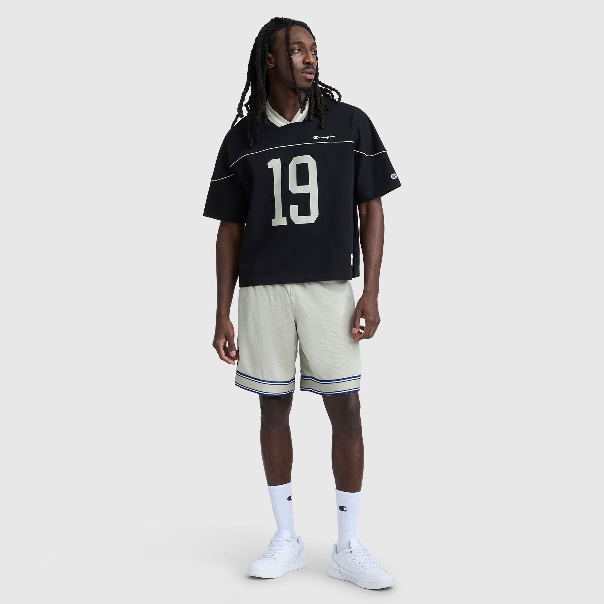 Champion 10" Gridiron Reversible Short, Script Logo - Black
