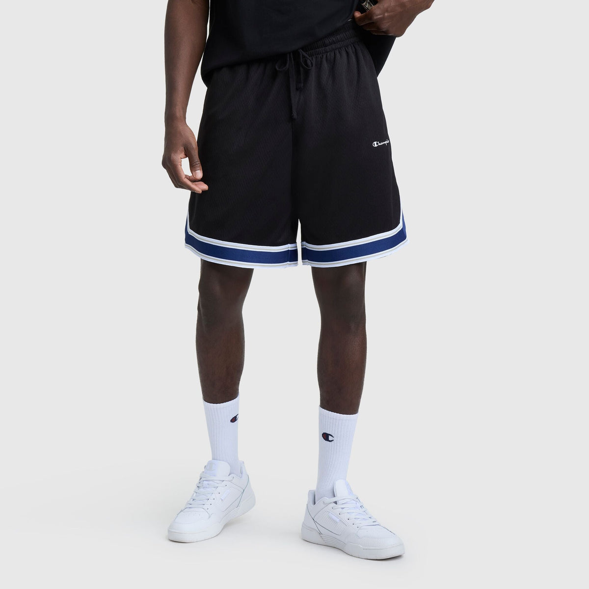 Champion 10" Gridiron Reversible Short, Script Logo - Black