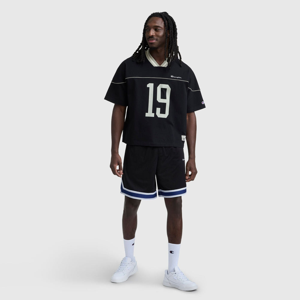 Champion 10" Gridiron Reversible Short, Script Logo - Black