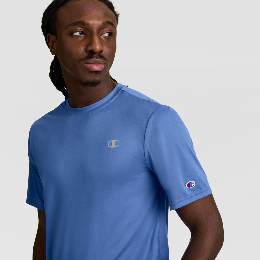 Champion Sport T-Shirt, Reflective C Logo - Coastal Fjord