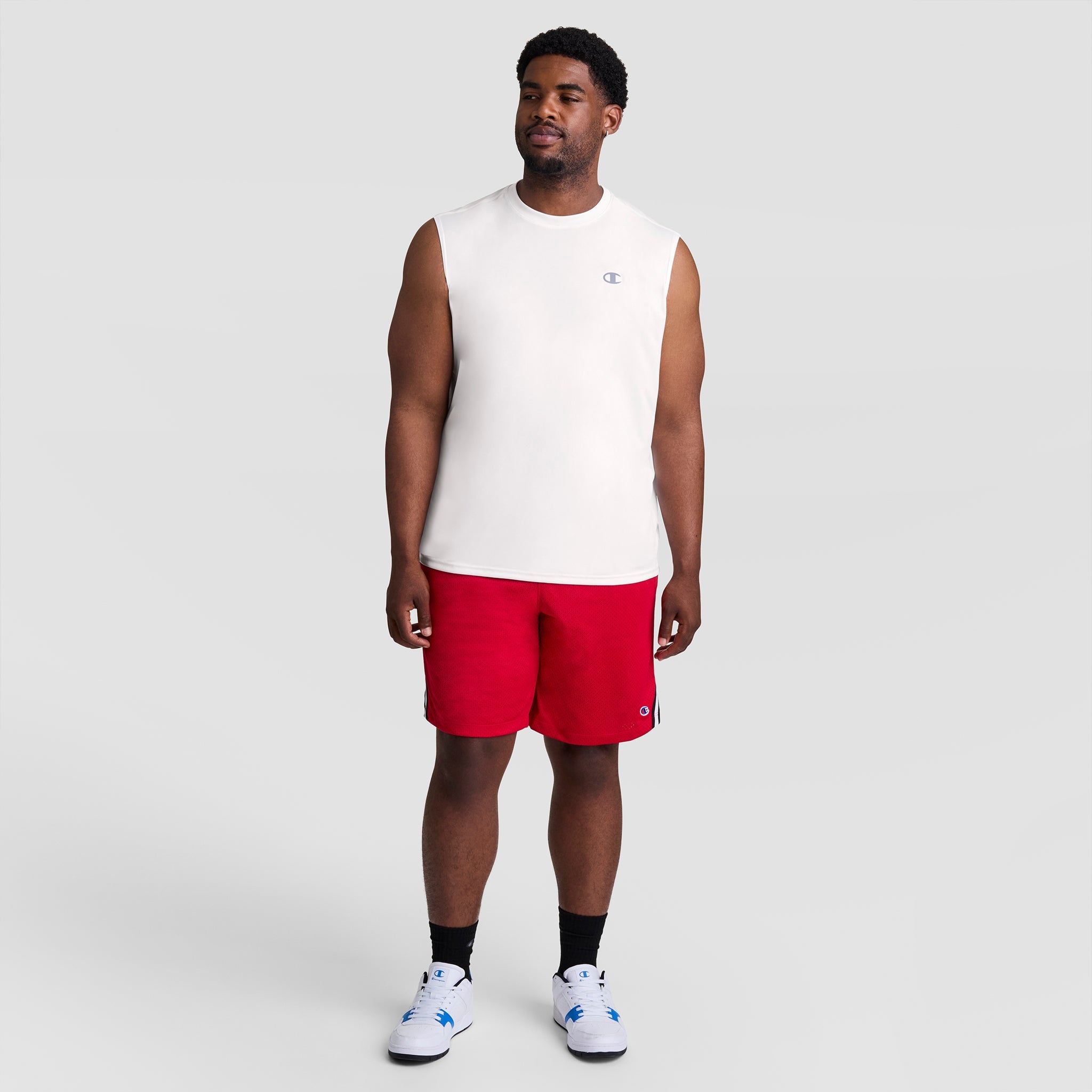 Champion Sport Muscle Tank, Reflective C Logo - Big & Tall - Bright White