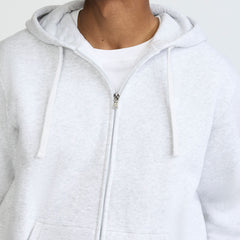 Champion Powerblend Full-Zip Hoodie - Platinum Silver Heather