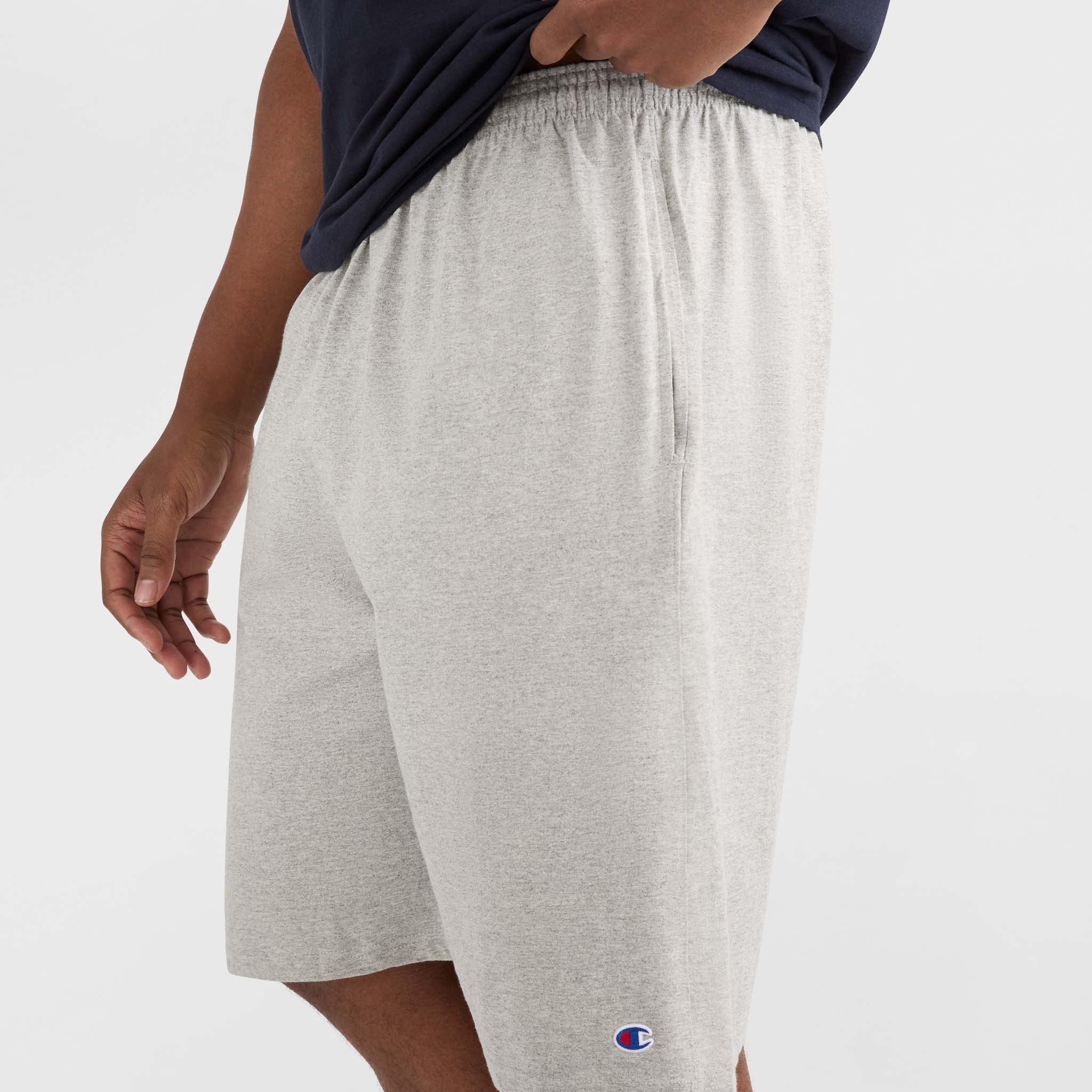 Champion Lightweight Lounge Shorts, C Patch Logo - Big & Tall - New Manhattan Mist Heather