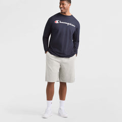Champion Lightweight Lounge Shorts, C Patch Logo - Big & Tall - New Manhattan Mist Heather