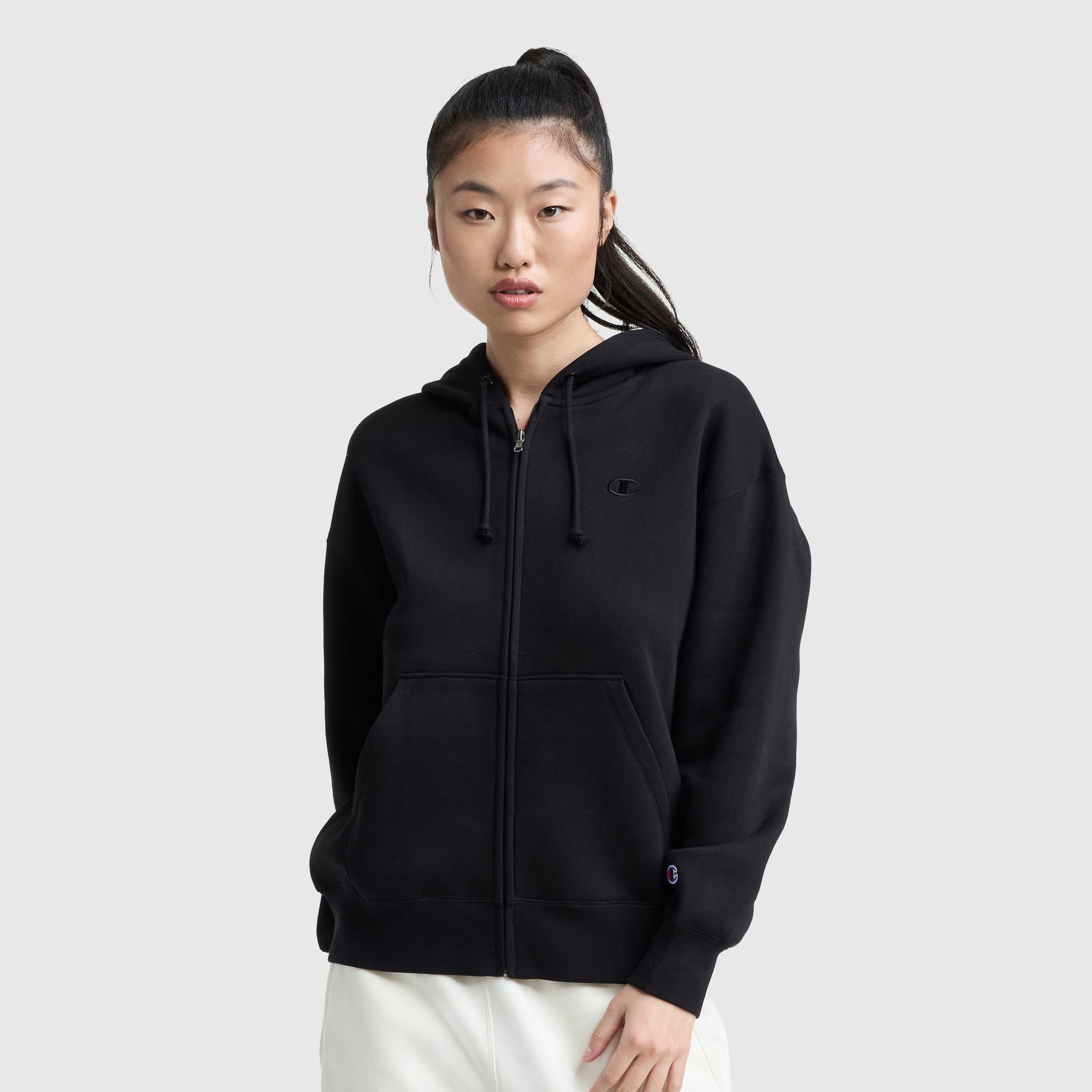 Champion Powerblend Zip-Up Hoodie - Black