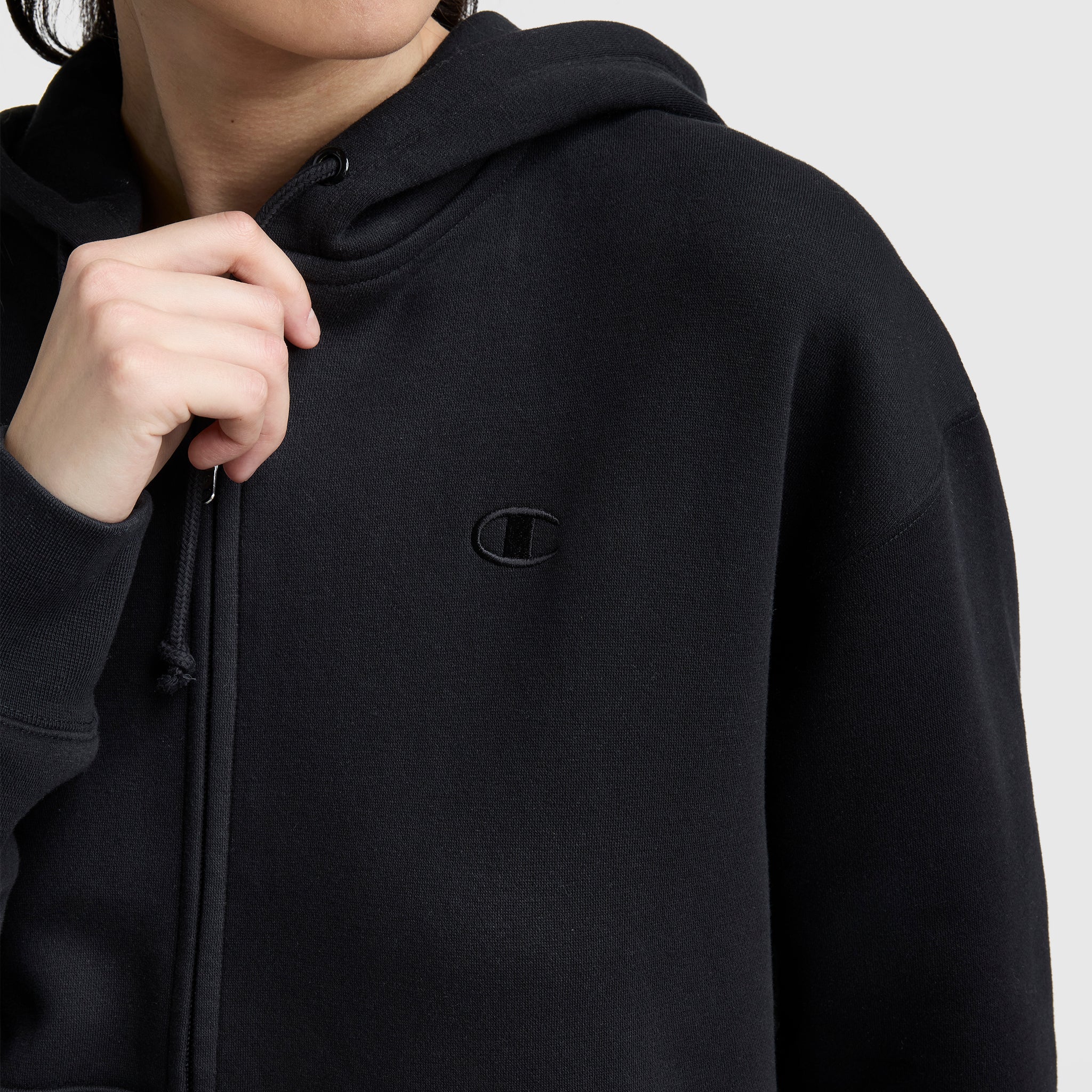 Champion Powerblend Zip-Up Hoodie - Black