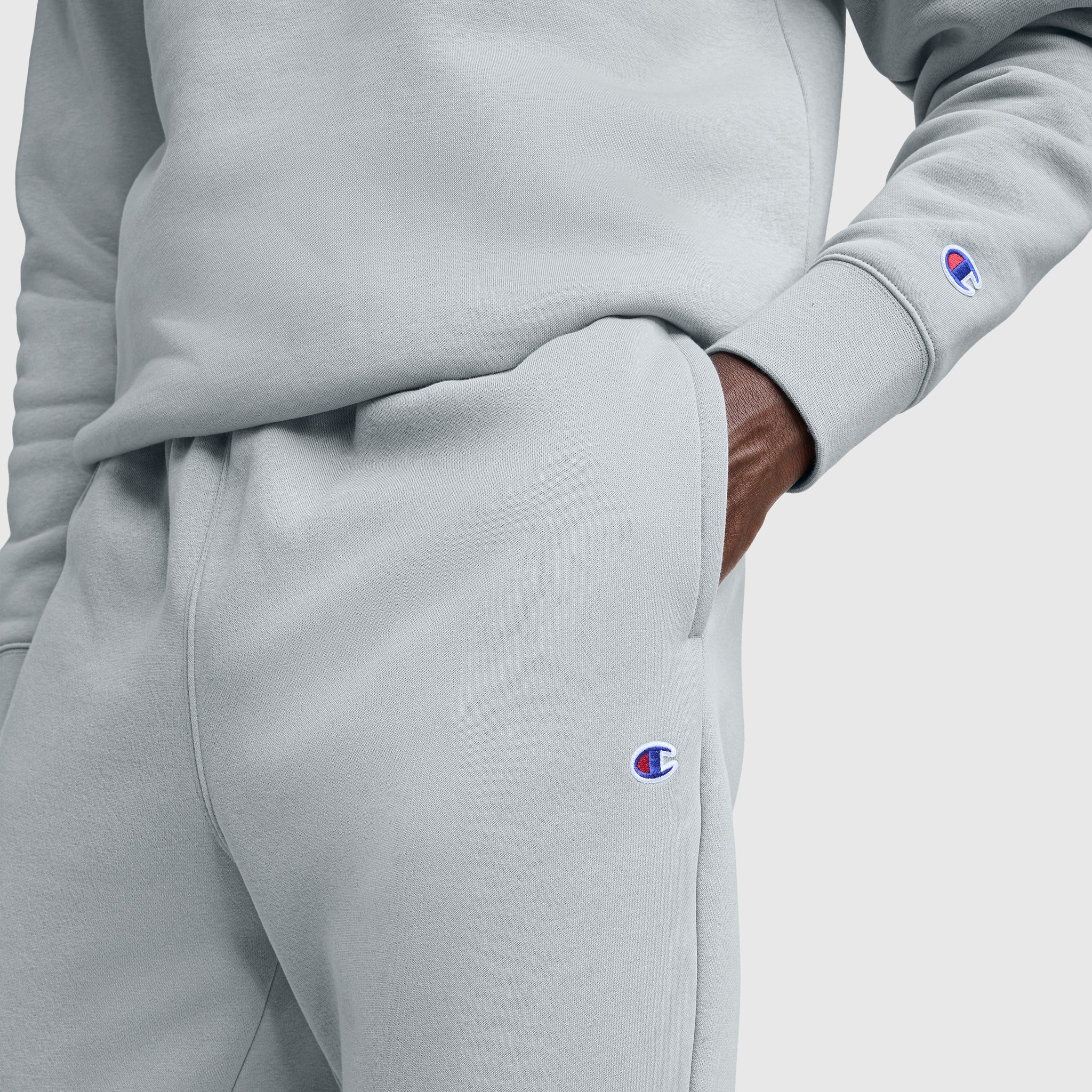 Champion Powerblend Joggers, Script Logo - Quarry