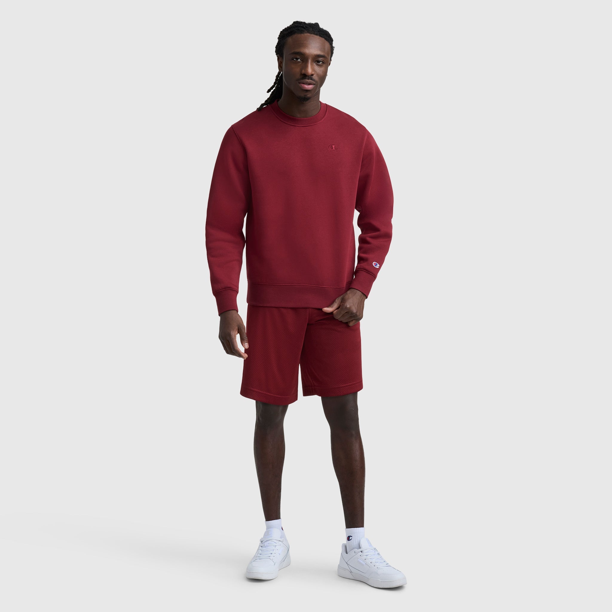 Champion Powerblend Crewneck Sweatshirt - Pomegranate