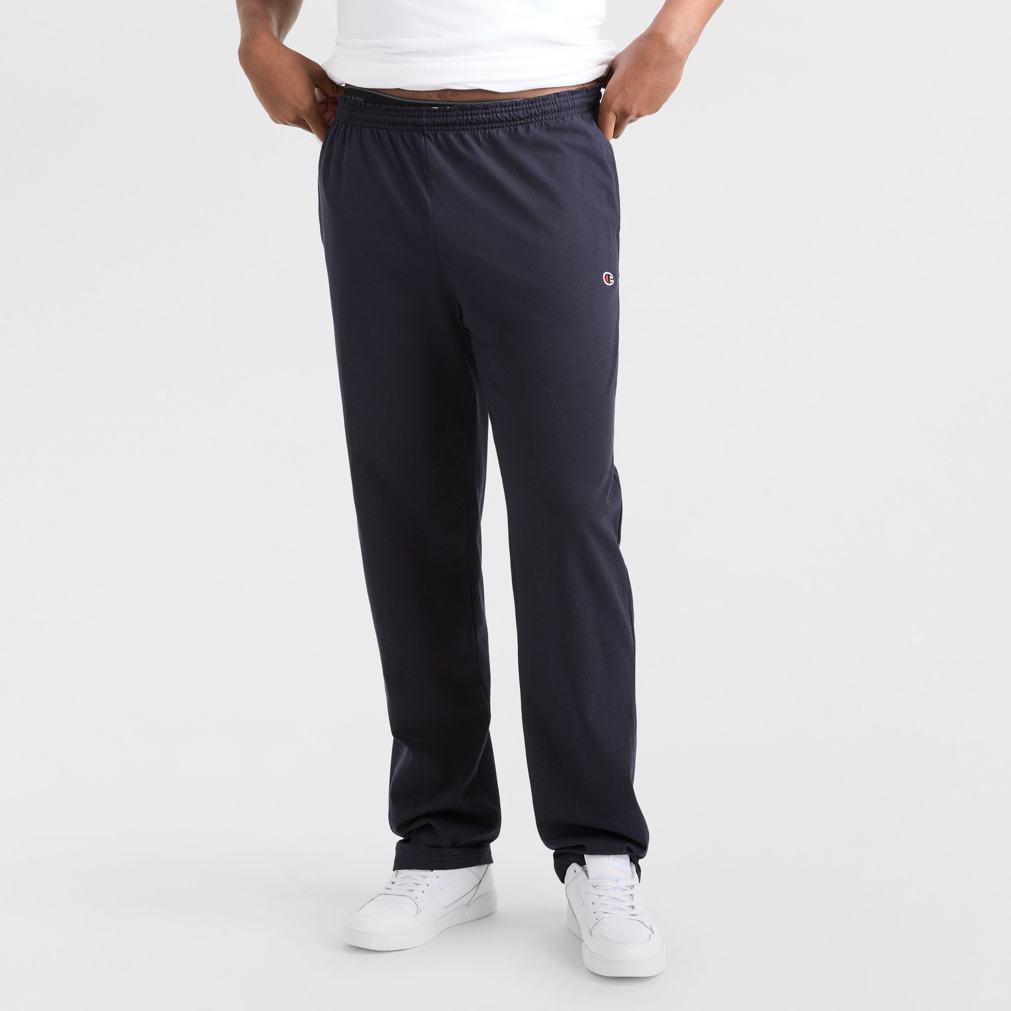 Champion Lightweight Lounge Pants, Open Hem - Big & Tall - Navy