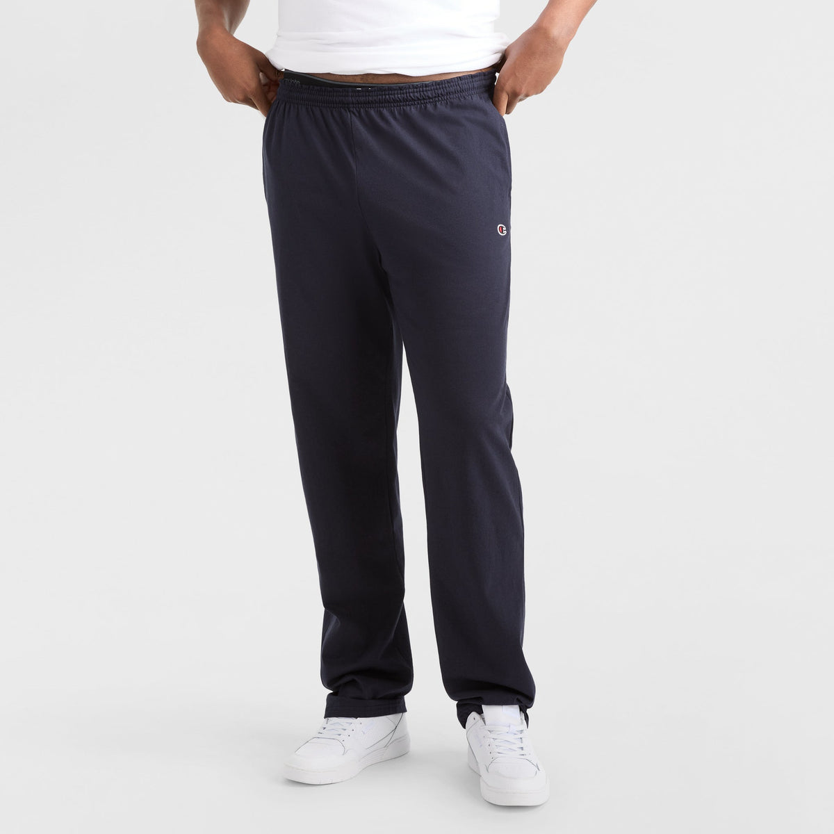 Champion Lightweight Lounge Pants, Open Hem - Big & Tall - Navy