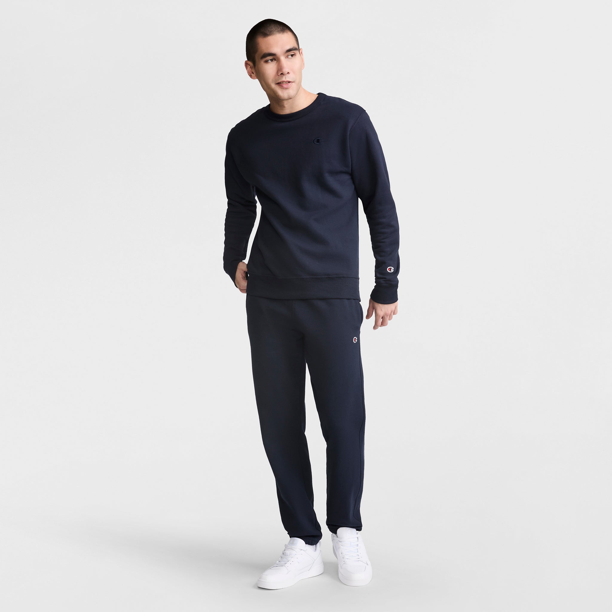 Champion Powerblend Sweatpants, Relaxed Hem - Deep Navy