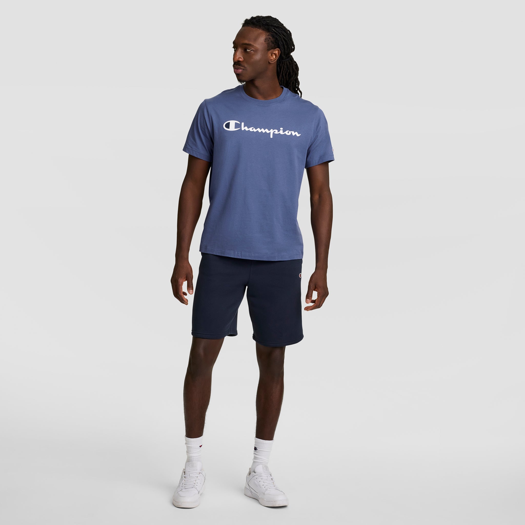 Champion Classic Graphic T-Shirt, Script Logo - Coastal Fjord