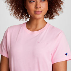 Champion Classic T-Shirt, Tonal Left Chest Script - Rose Shadow