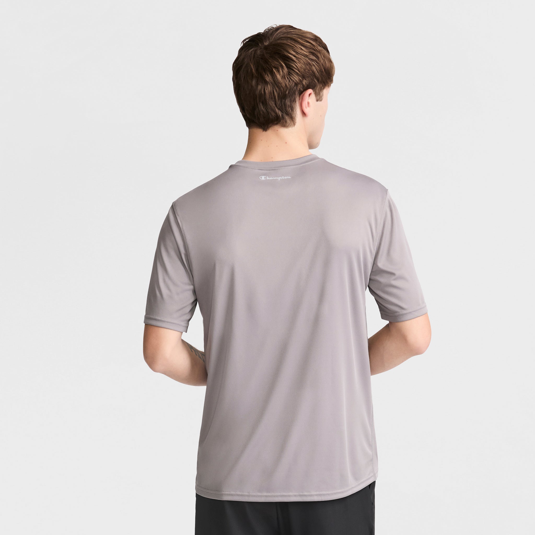 Champion Sport T-Shirt, Reflective C Logo - Stone Gray