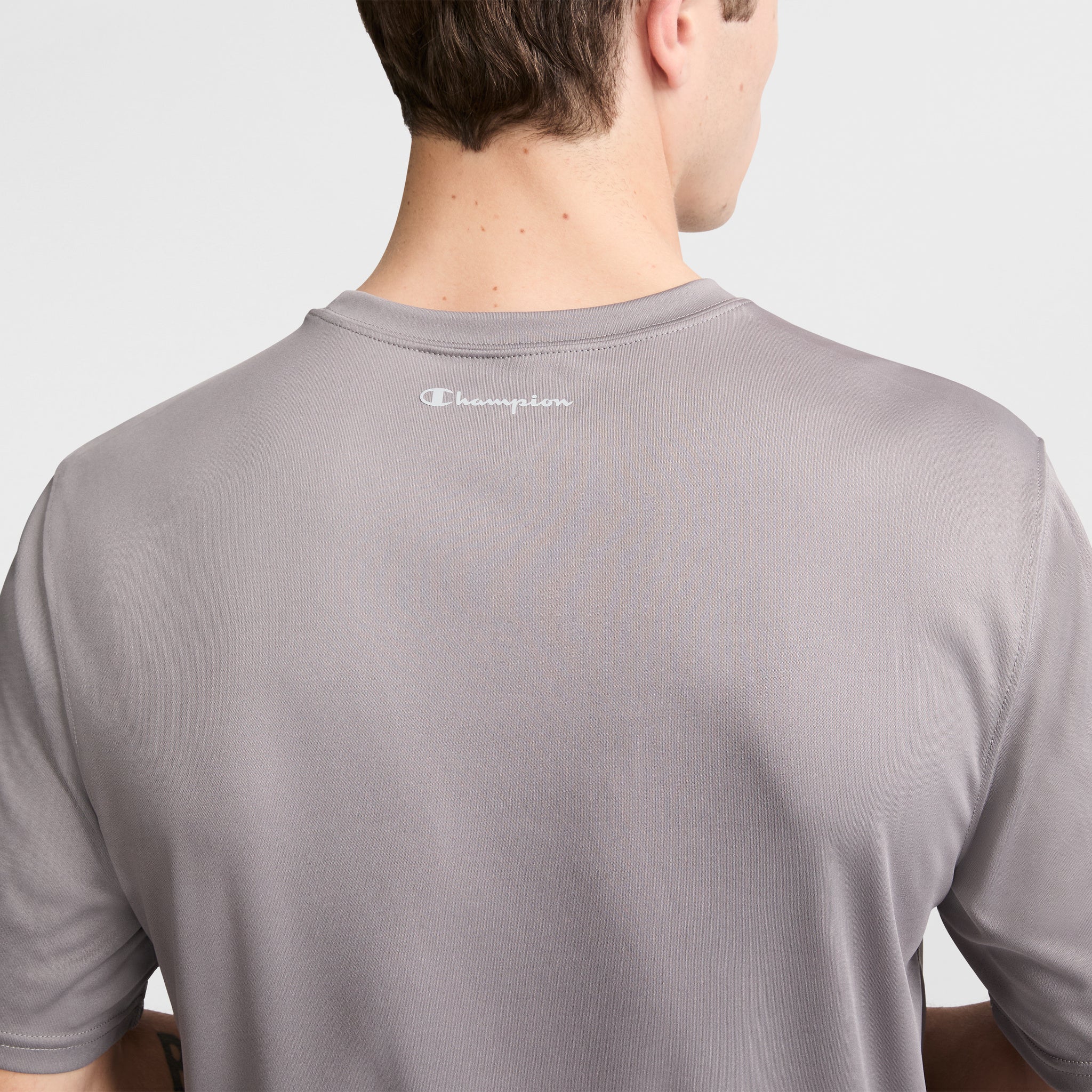 Champion Sport T-Shirt, Reflective C Logo - Stone Gray