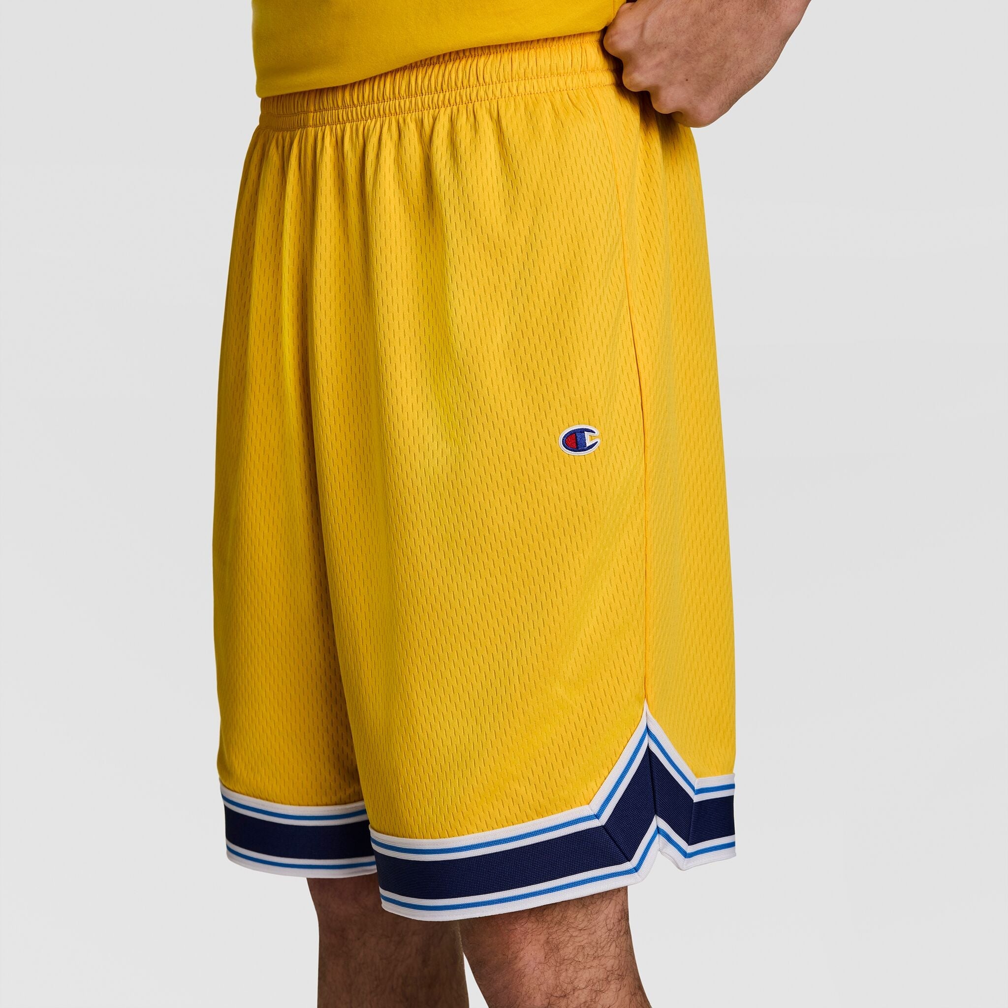 Champion 10" Gridiron Reversible Short, Script Logo - Blue Depth