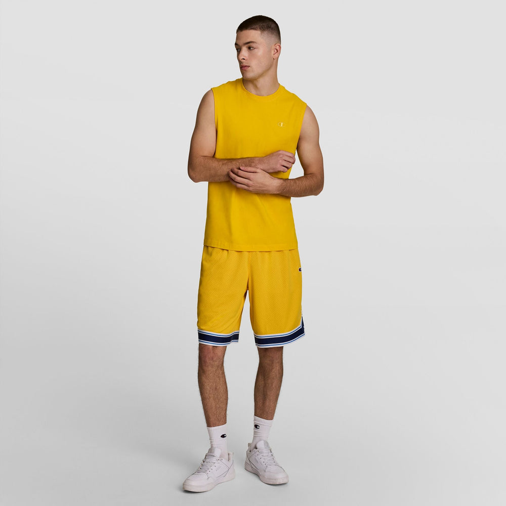 Champion 10" Gridiron Reversible Short, Script Logo - Blue Depth