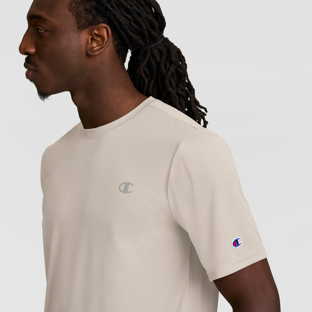 Champion Sport T-Shirt, Reflective C Logo - Abbey Stone