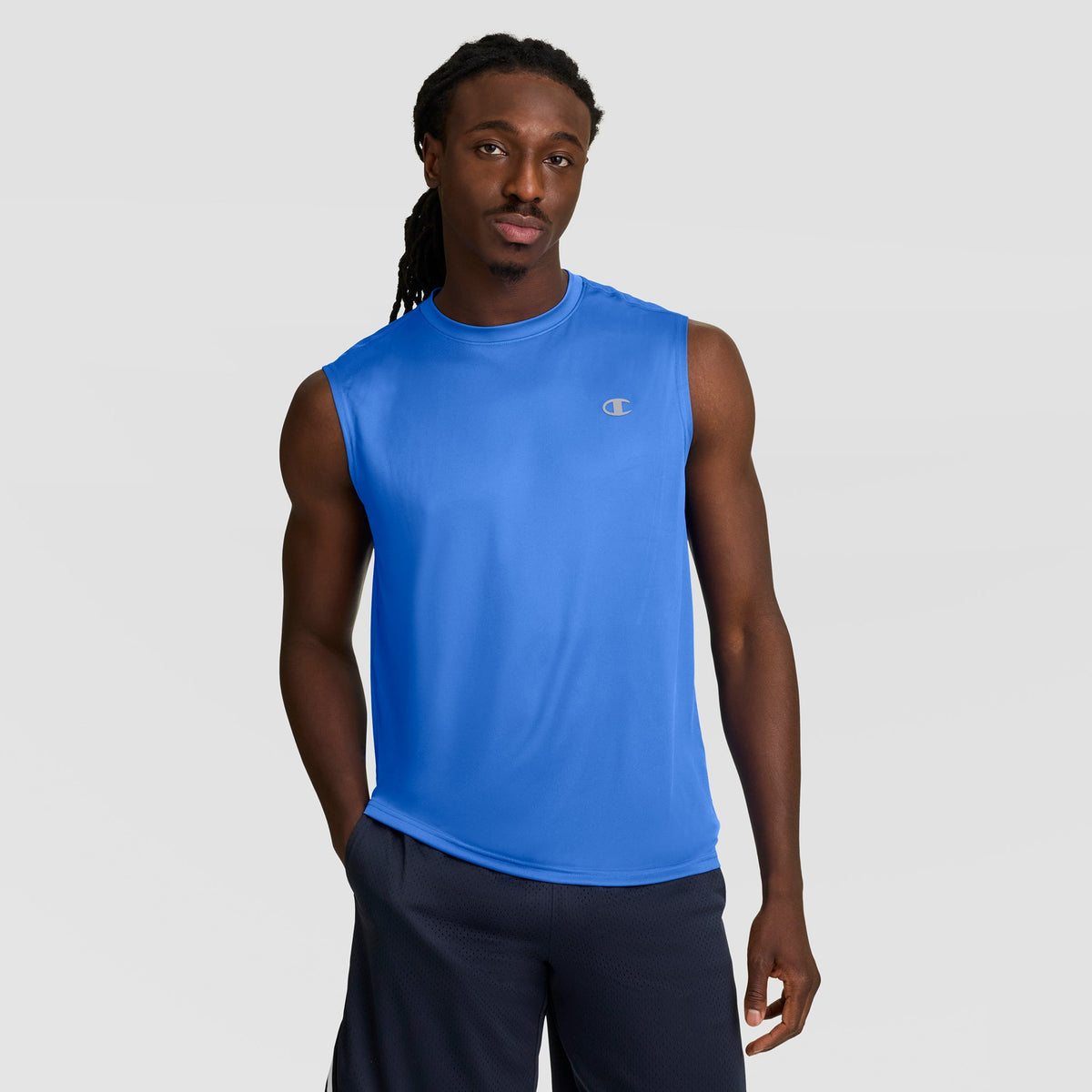 Champion Sport Muscle Tank, Reflective C Logo - Nebulas Blue