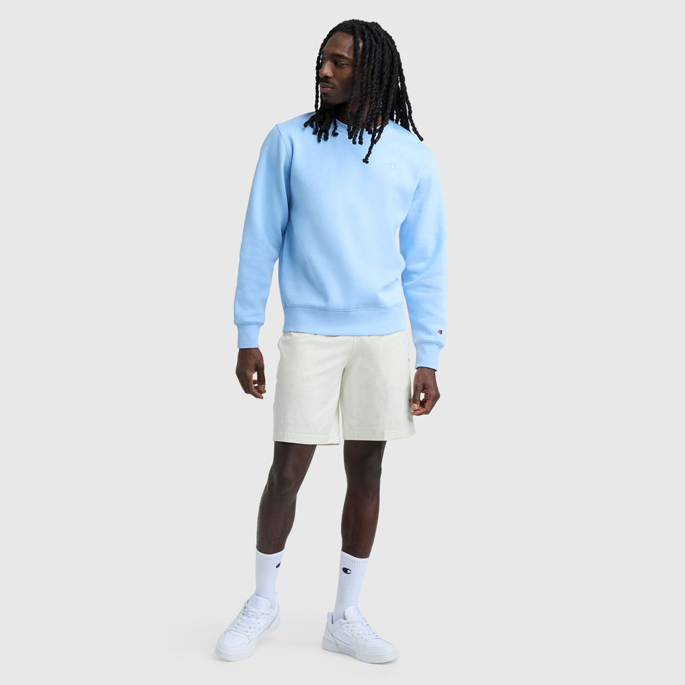 Champion 9" Lightweight Lounge Shorts, C Patch Logo - Unbleached Cotton