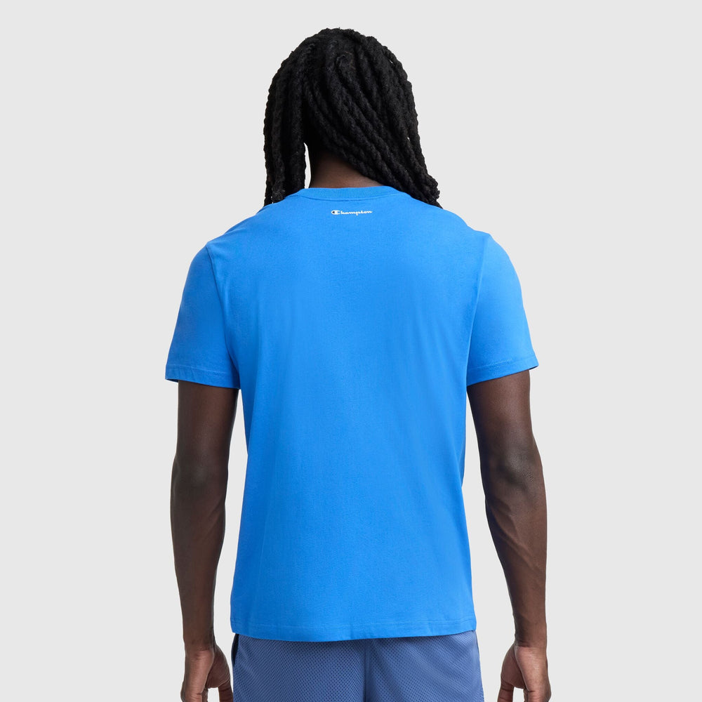 Champion Classic Graphic T-Shirt, Script Logo - Nebulas Blue