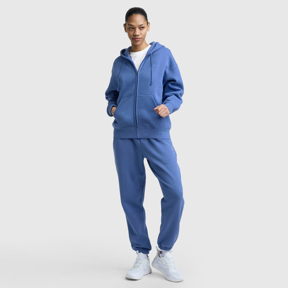 Champion Powerblend Fleece Zip-Up Hoodie - Coastal Fjord