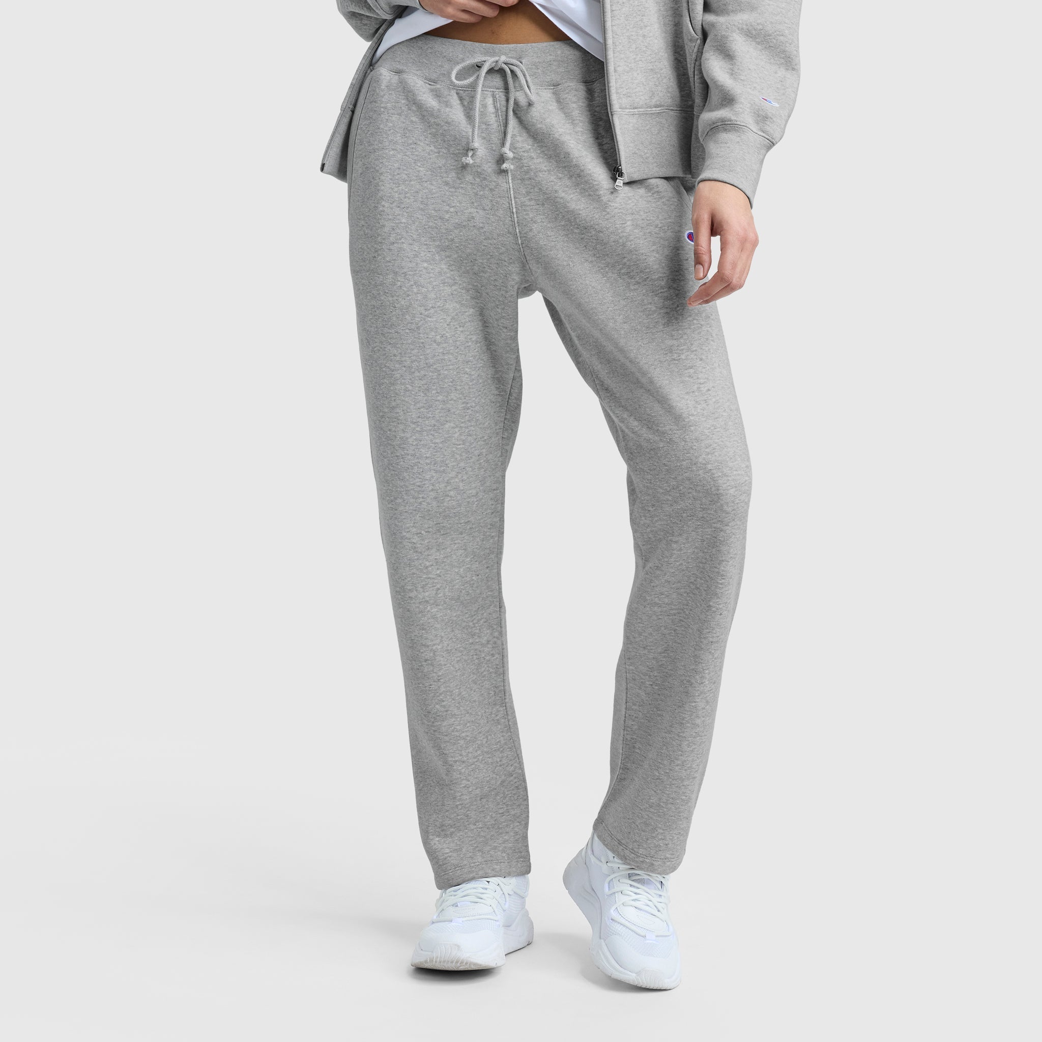 Champion Powerblend Straight Hem Sweatpants - Oxford Grey Heather