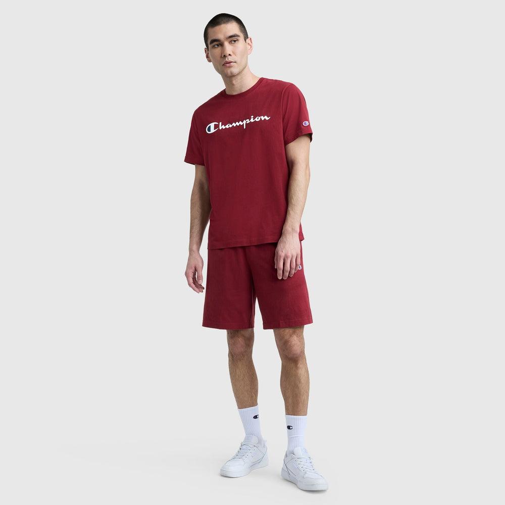 Champion Classic Graphic T-Shirt, Script Logo - Pomegranate