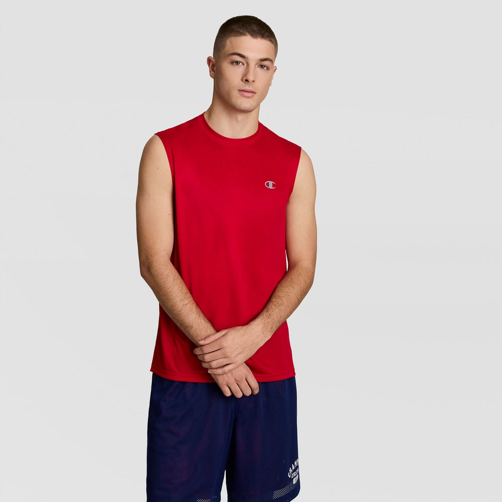 Champion Sport Muscle Tank, Reflective C Logo - Poppy Red