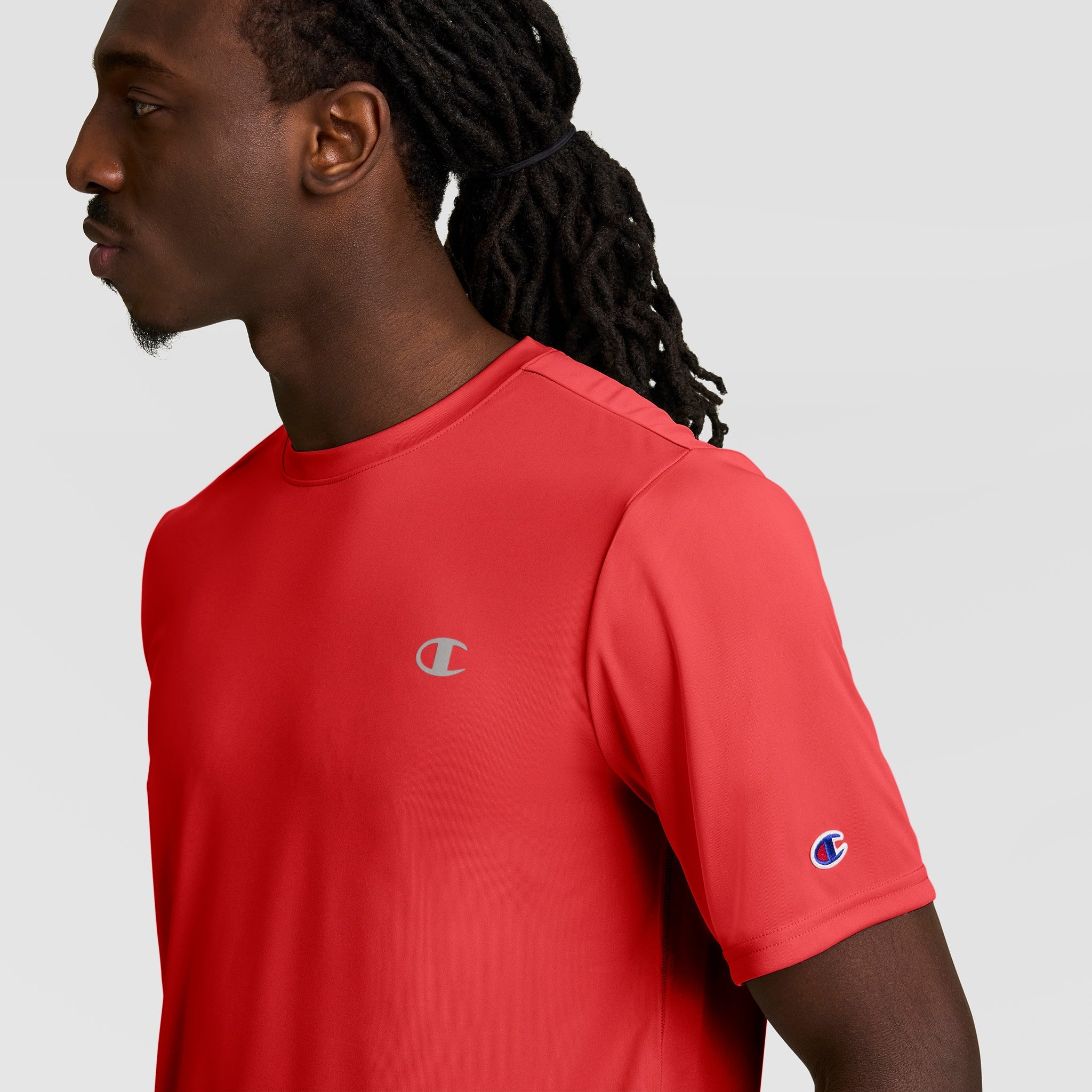 Champion Sport T-Shirt, Reflective C Logo - Poppy Red