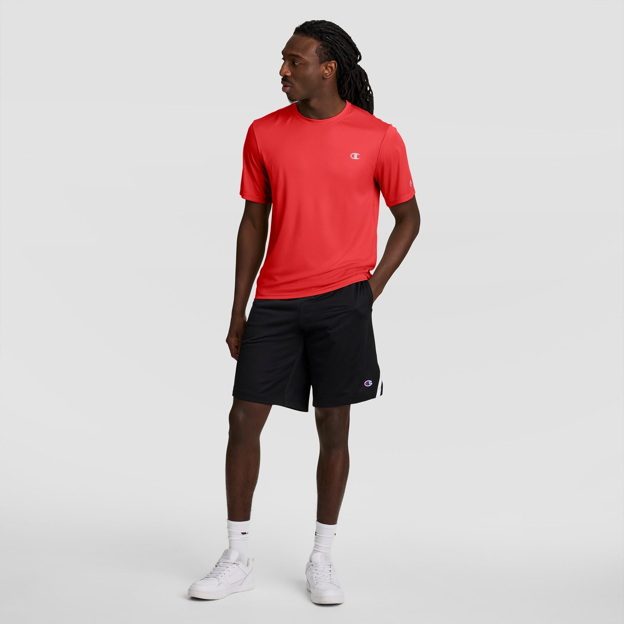 Champion Sport T-Shirt, Reflective C Logo - Poppy Red