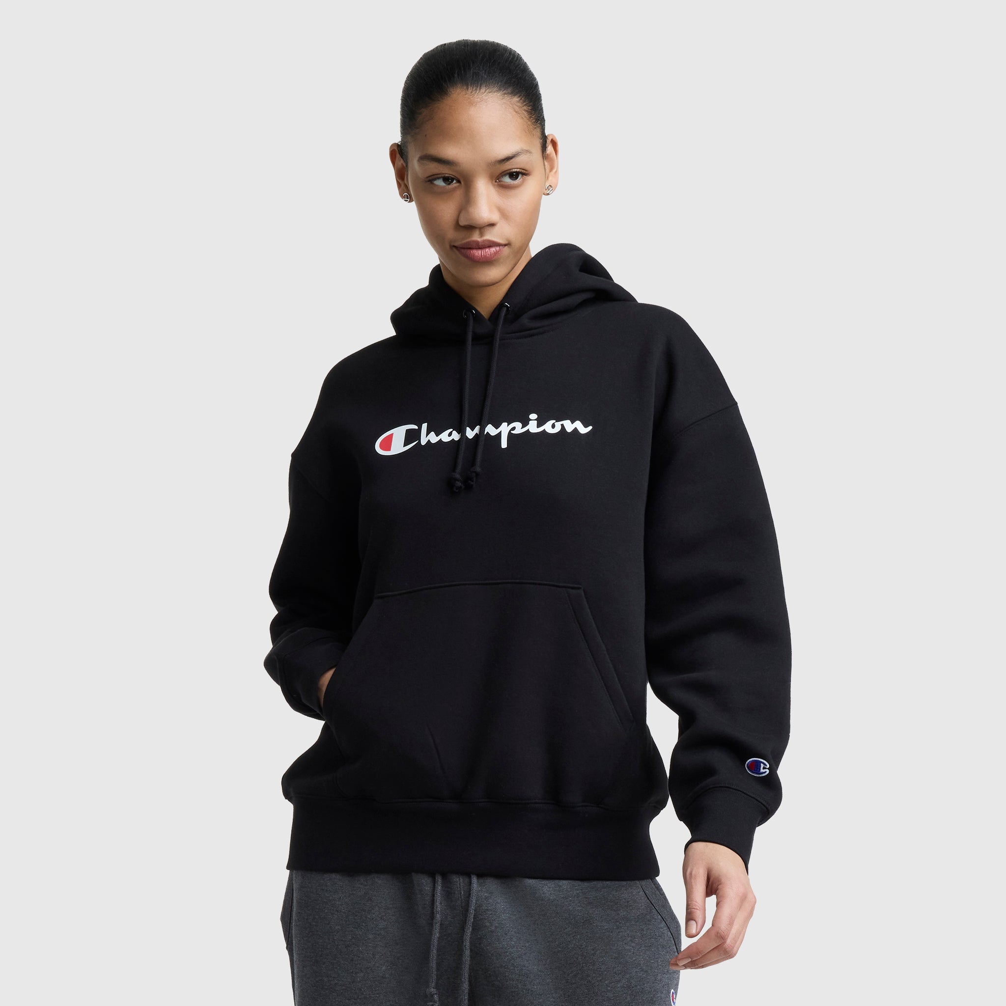 Champion Powerblend Relaxed Hoodie - Black