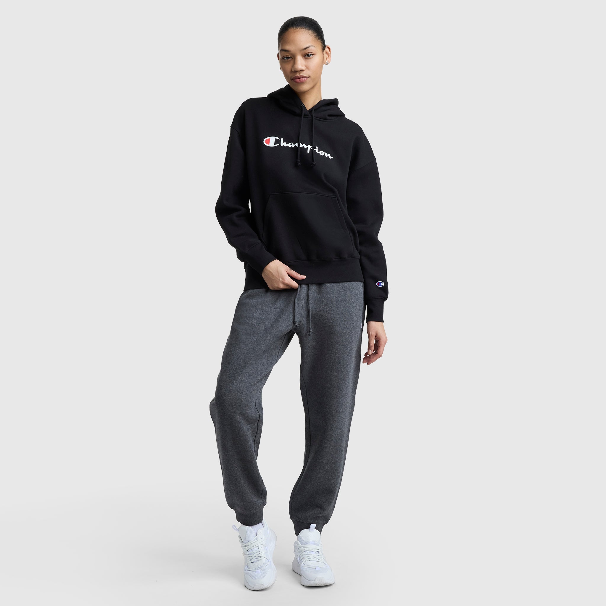 Champion Powerblend Relaxed Hoodie - Black