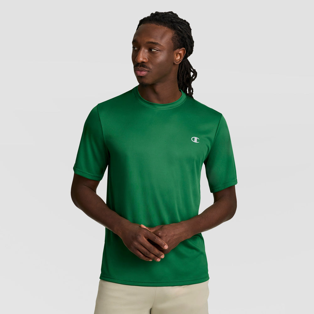 Champion Sport T-Shirt, Reflective C Logo - Verdant Green