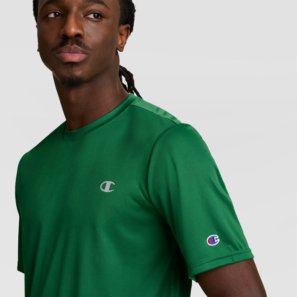 Champion Sport T-Shirt, Reflective C Logo - Verdant Green