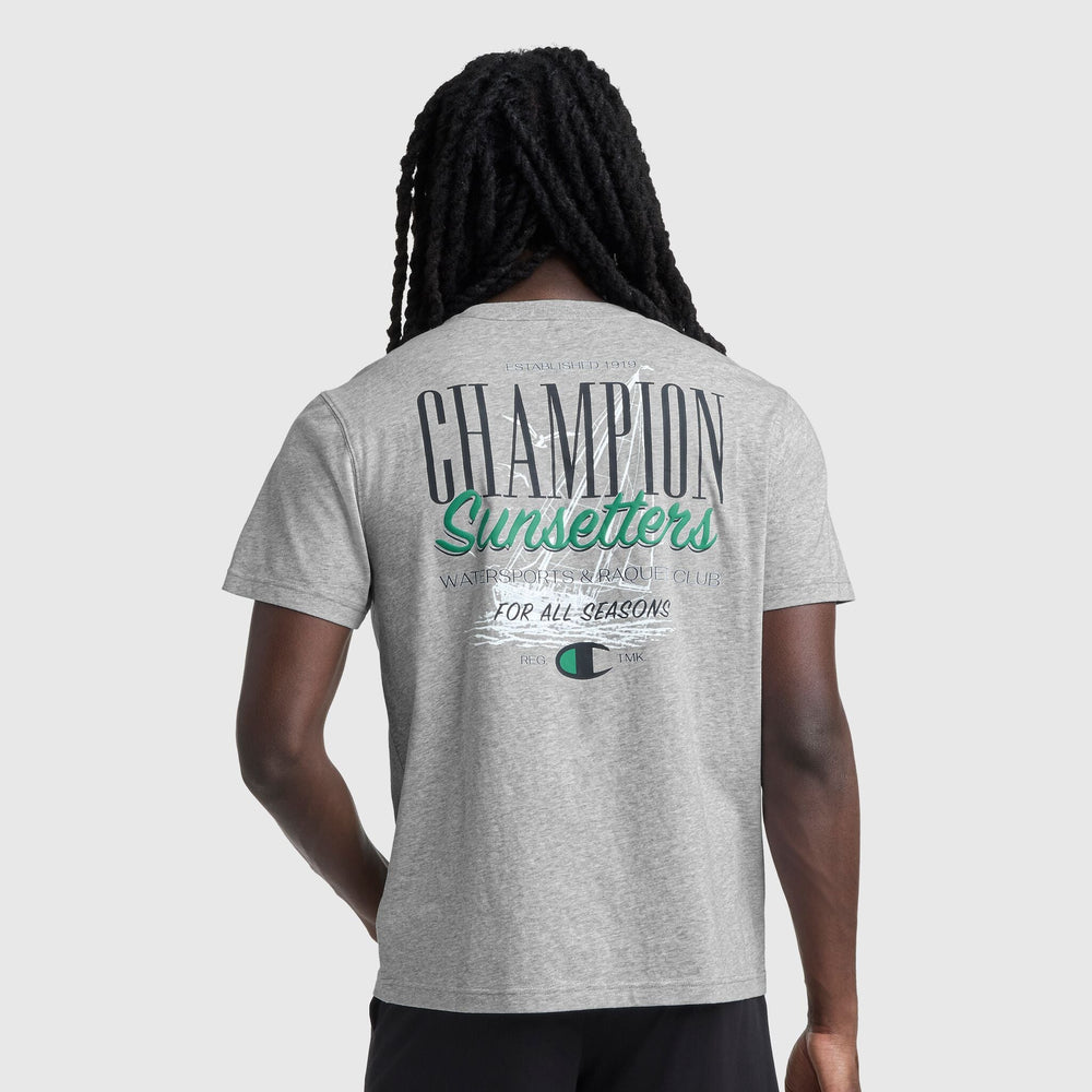 Champion Sunsetters Graphic T-Shirt - Oxford Grey Heather
