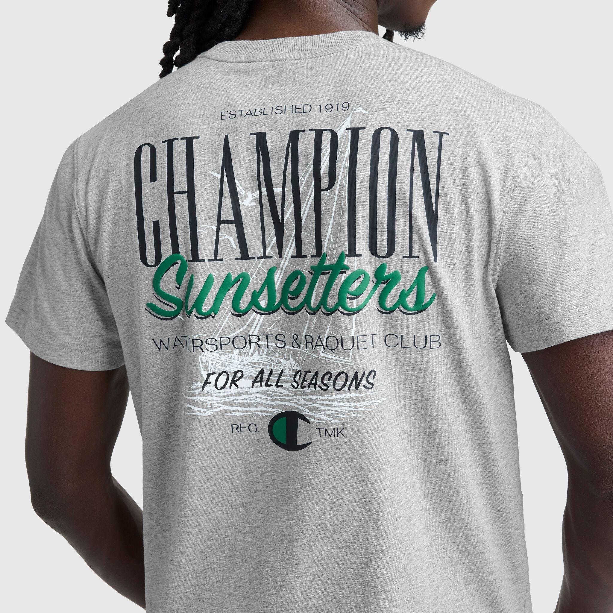 Champion Sunsetters Graphic T-Shirt - Oxford Grey Heather
