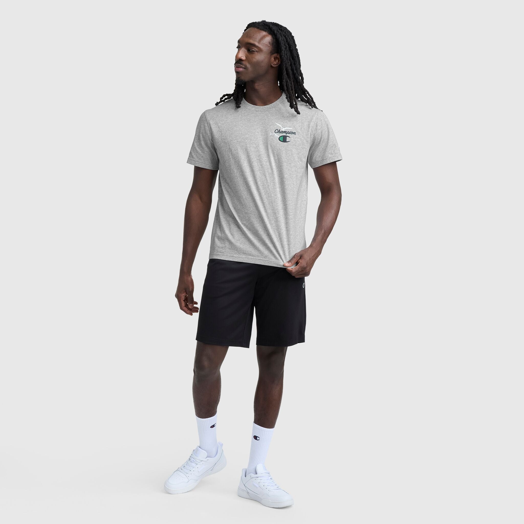 Champion Sunsetters Graphic T-Shirt - Oxford Grey Heather