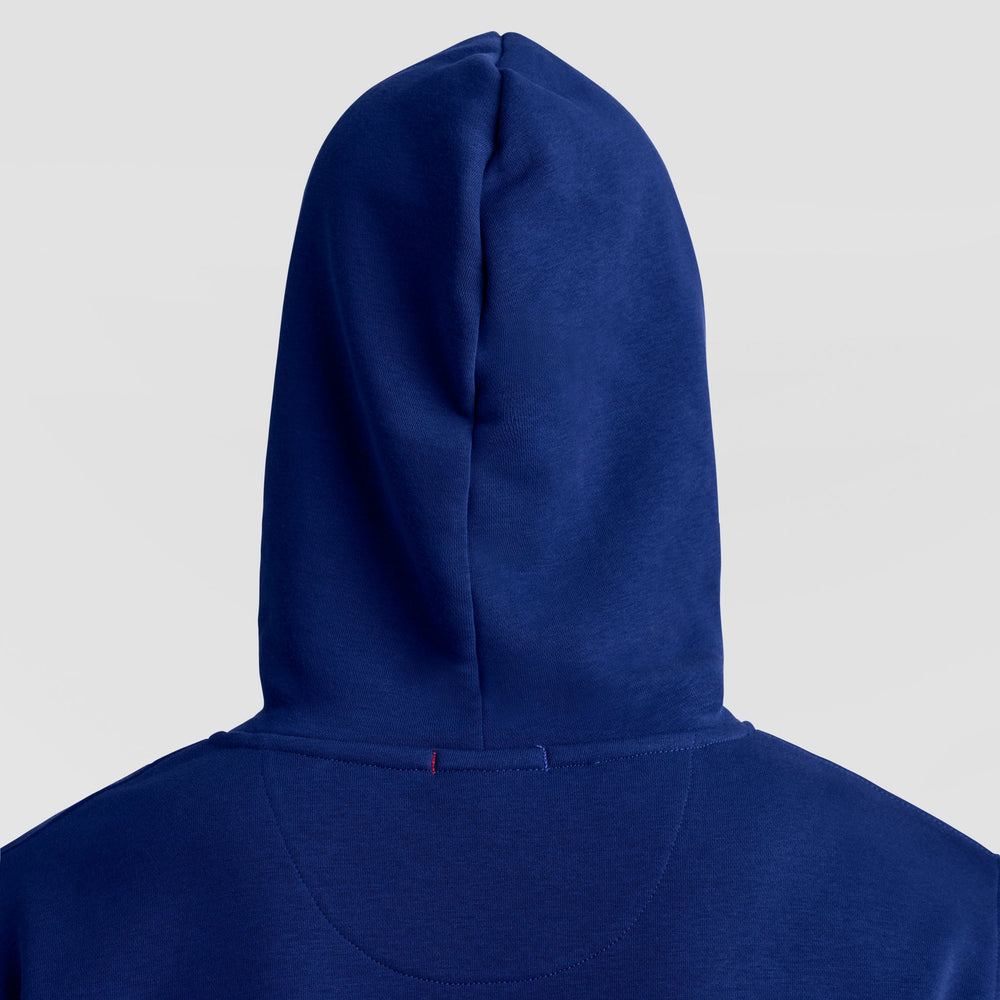 Champion Powerblend Hoodie, Tonal Script Logo - Blue Depth