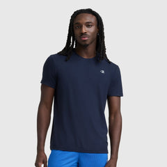 Champion Sport Crewneck T-Shirt, Script Logo - Deep Navy