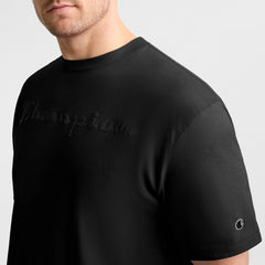 Champion Classic Graphic T-Shirt, Tonal Script Logo - Big & Tall - Black