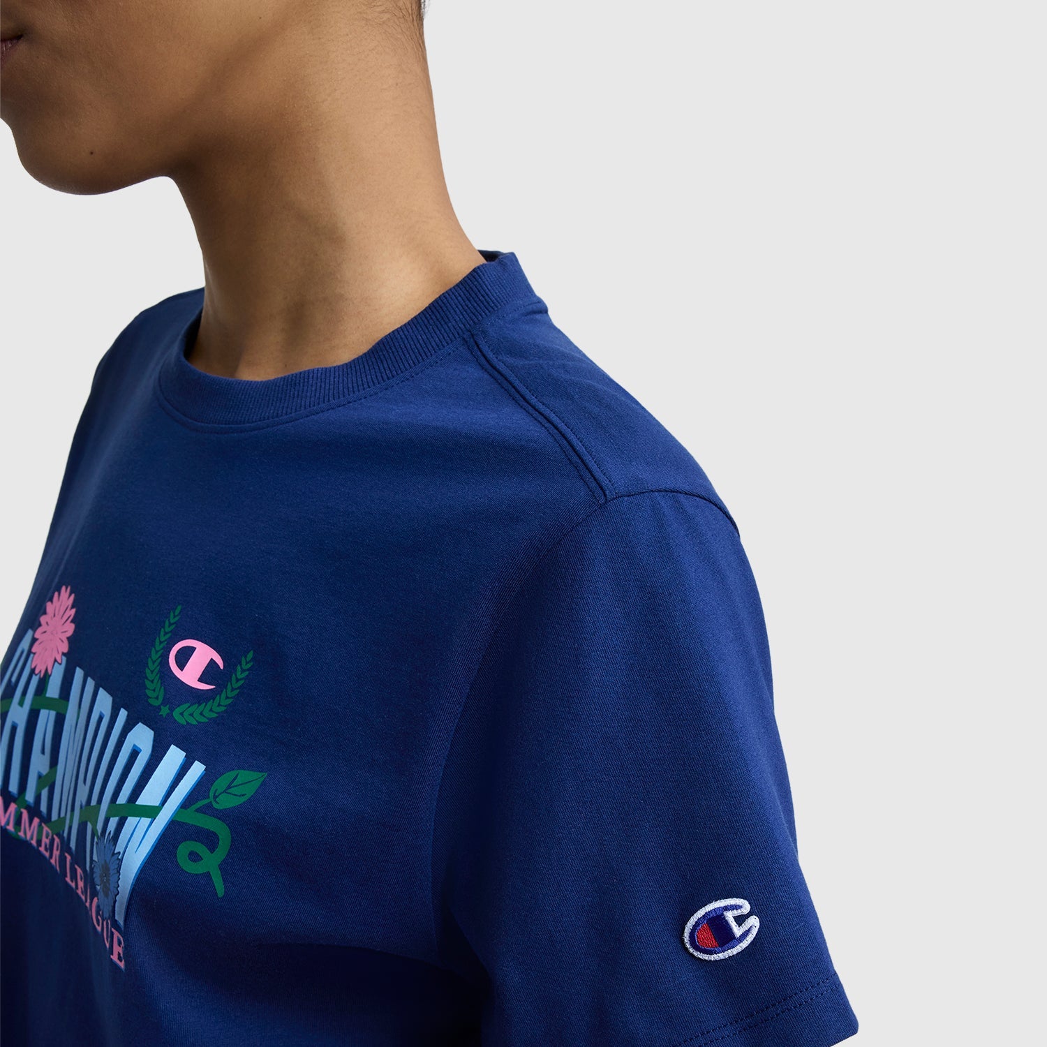 Champion Summer League Graphic T-Shirt - Blue Depth