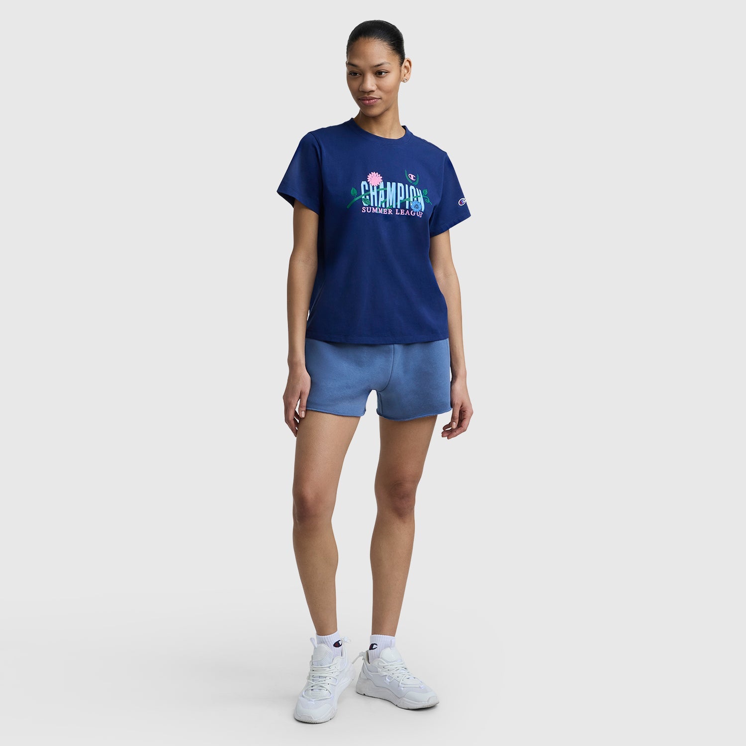 Champion Summer League Graphic T-Shirt - Blue Depth