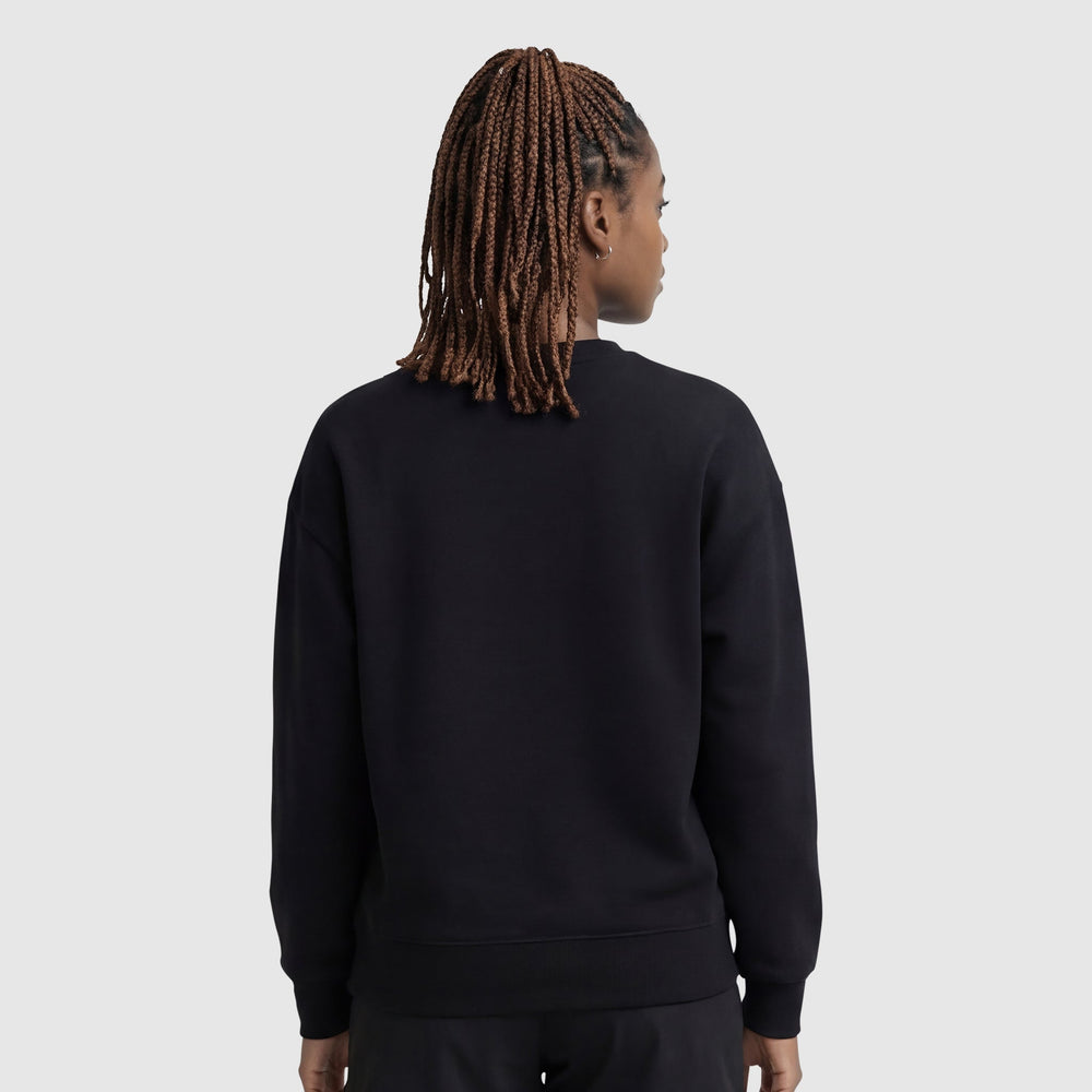 Champion Powerblend Crewneck Sweatshirt, Embroidered Script Logo - Black