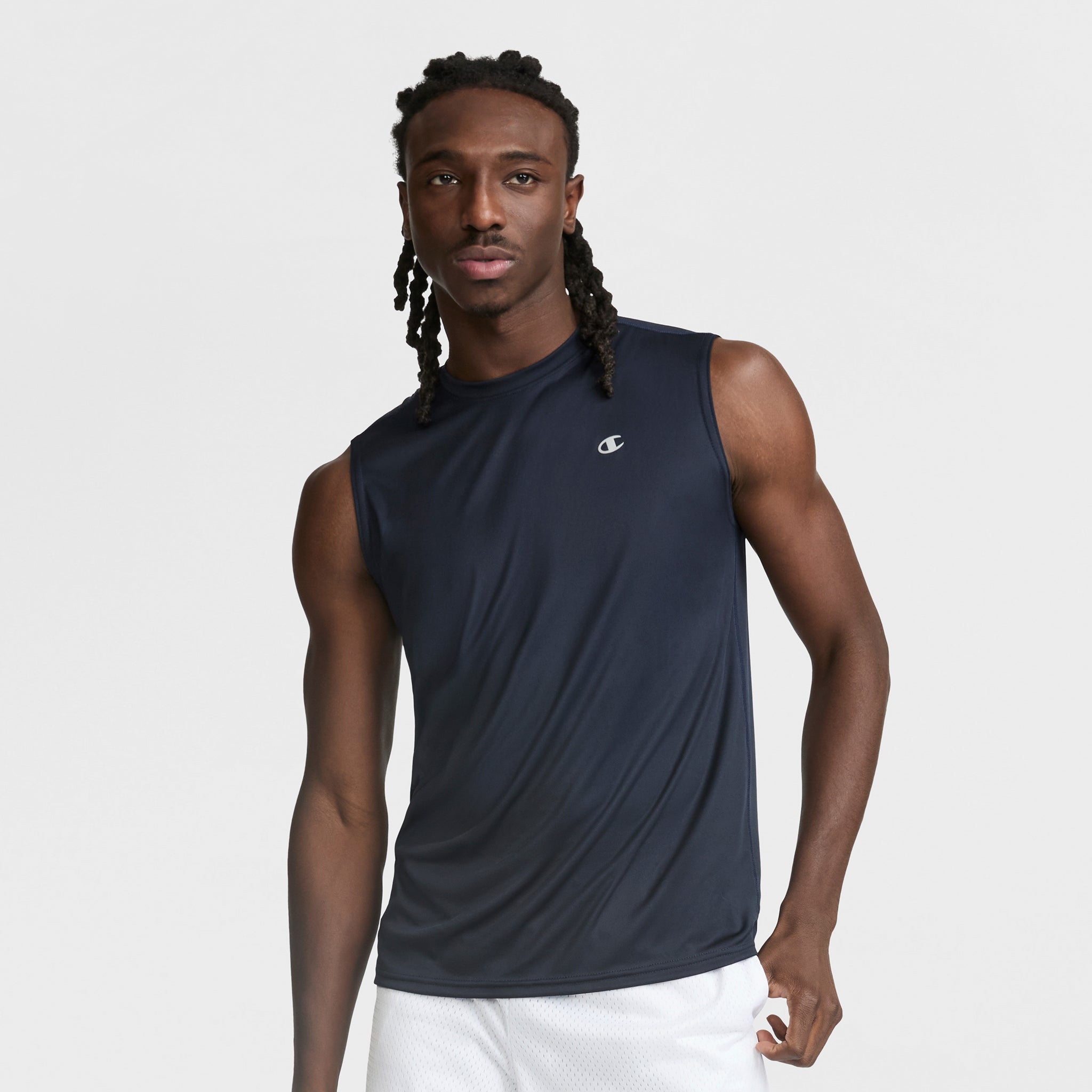 Champion Sport Muscle Tank, Reflective C Logo - Deep Navy