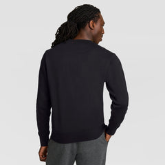 Champion Powerblend Crewneck Sweatshirt, Tonal Script Logo - Black